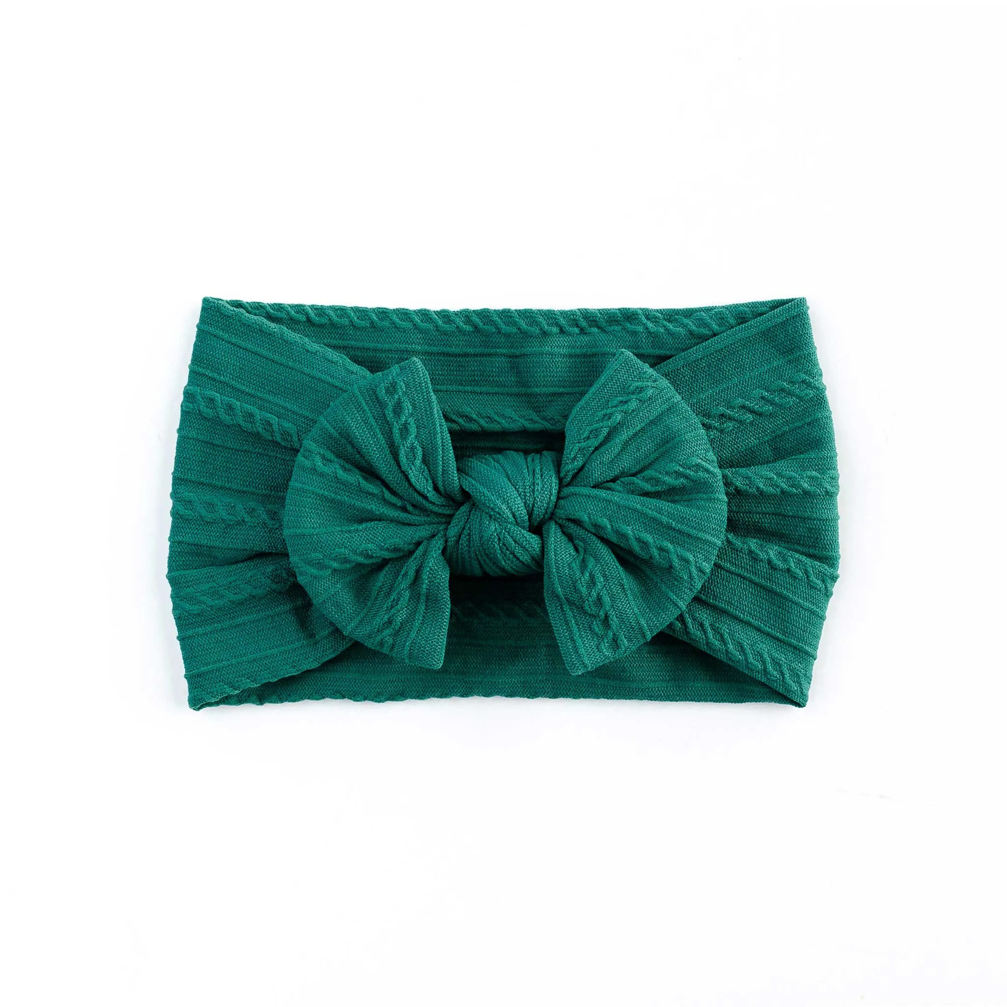 Cable Bow Headband - Jade