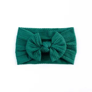 Cable Bow Headband - Jade