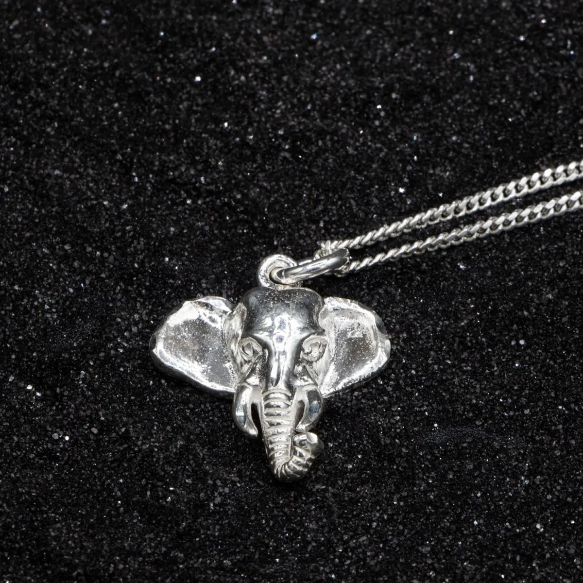 Caribbijou Elephant Head Pendant with Chain