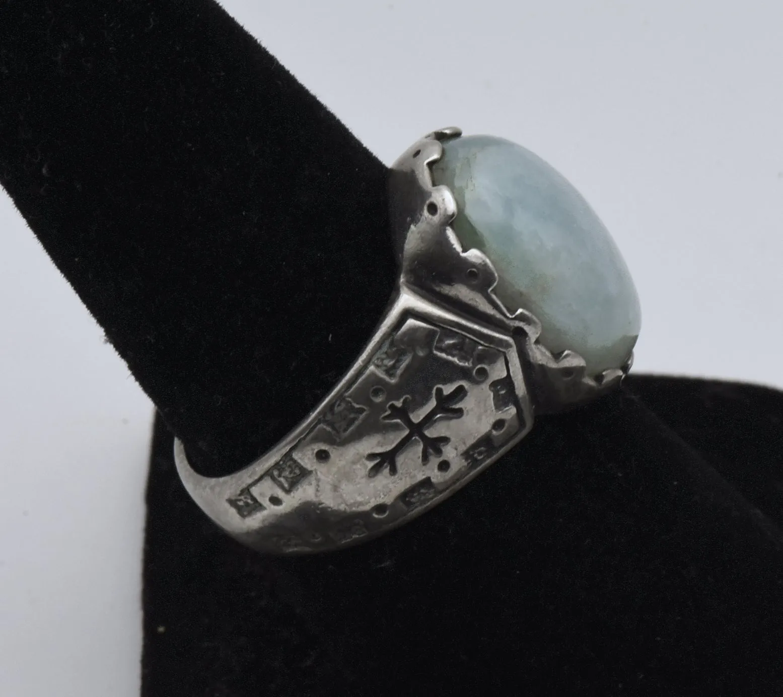 Carolyn Pollack - Vintage Aquamarine Sterling Silver Ring - Size 8