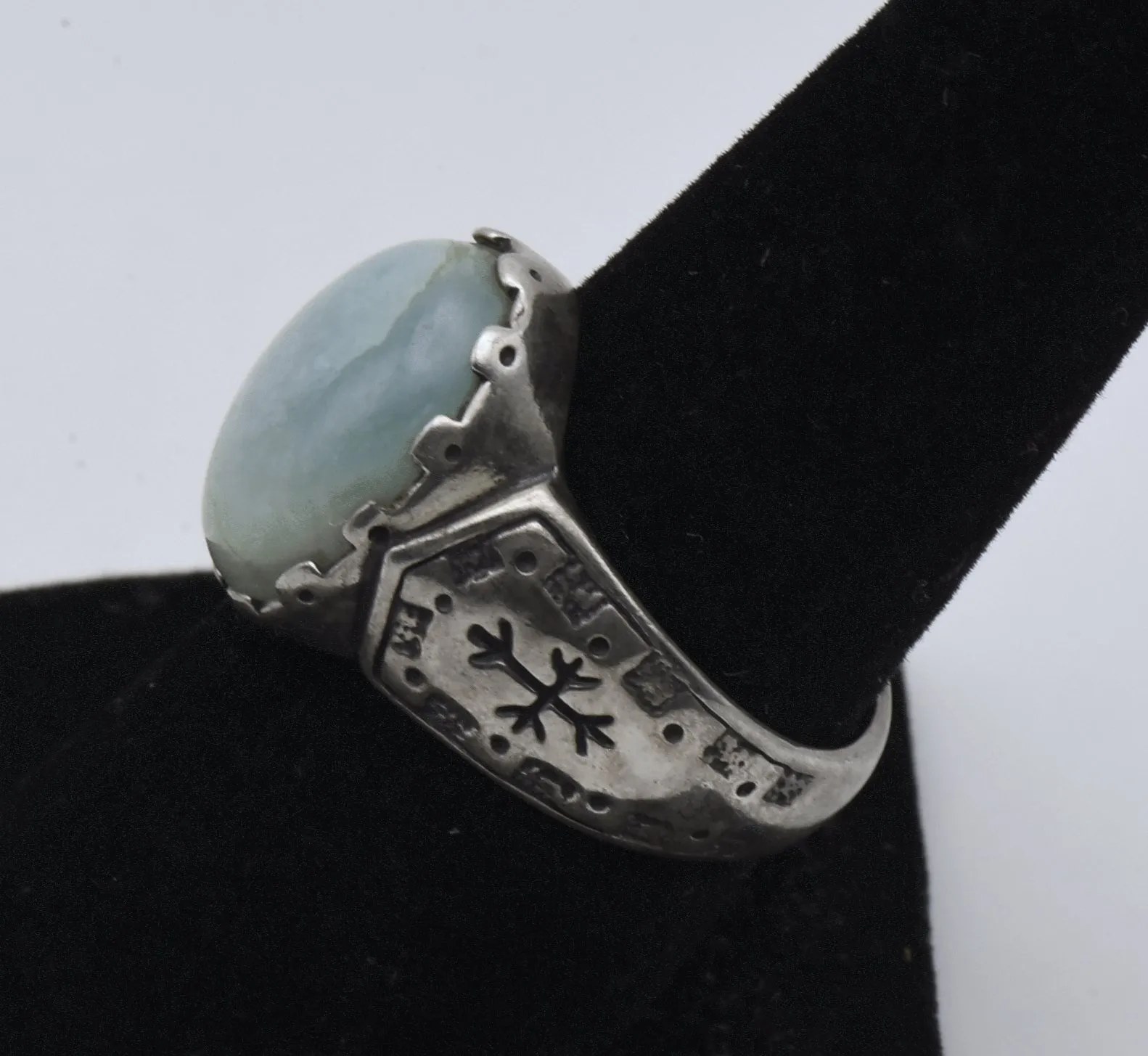 Carolyn Pollack - Vintage Aquamarine Sterling Silver Ring - Size 8