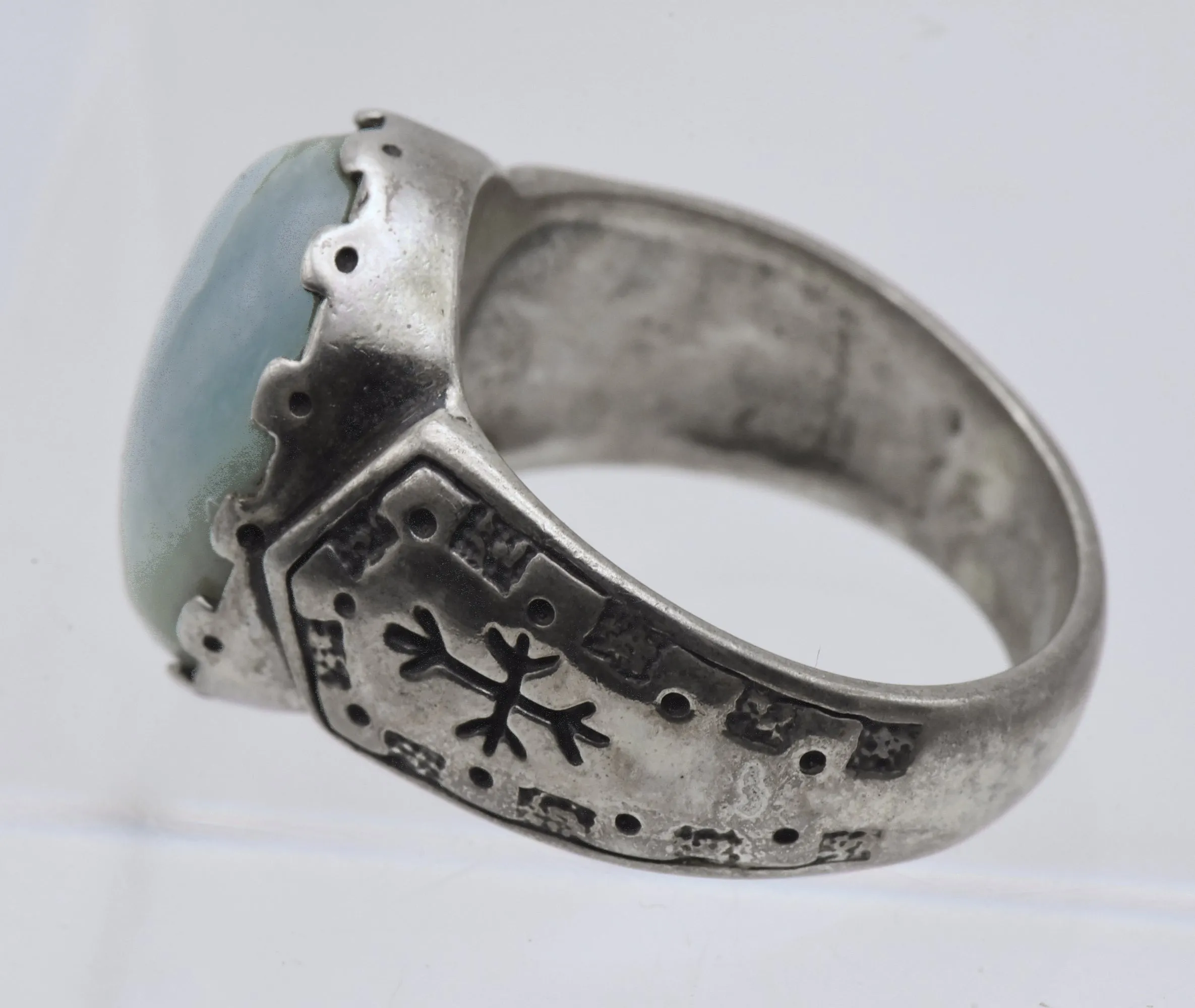 Carolyn Pollack - Vintage Aquamarine Sterling Silver Ring - Size 8