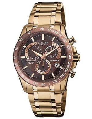 Citizen Eco-Drive Perpetual Chrono AT - Espresso Dial - Rose Gold-Tone Design