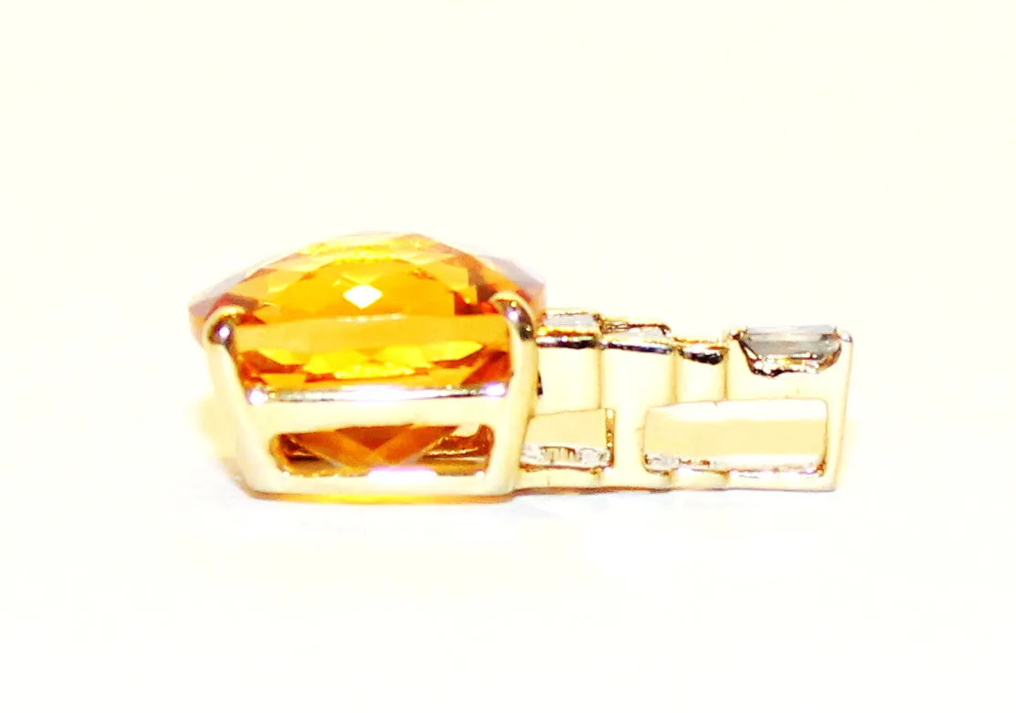 Citrine & Fancy Diamond Pendant AD No.0497