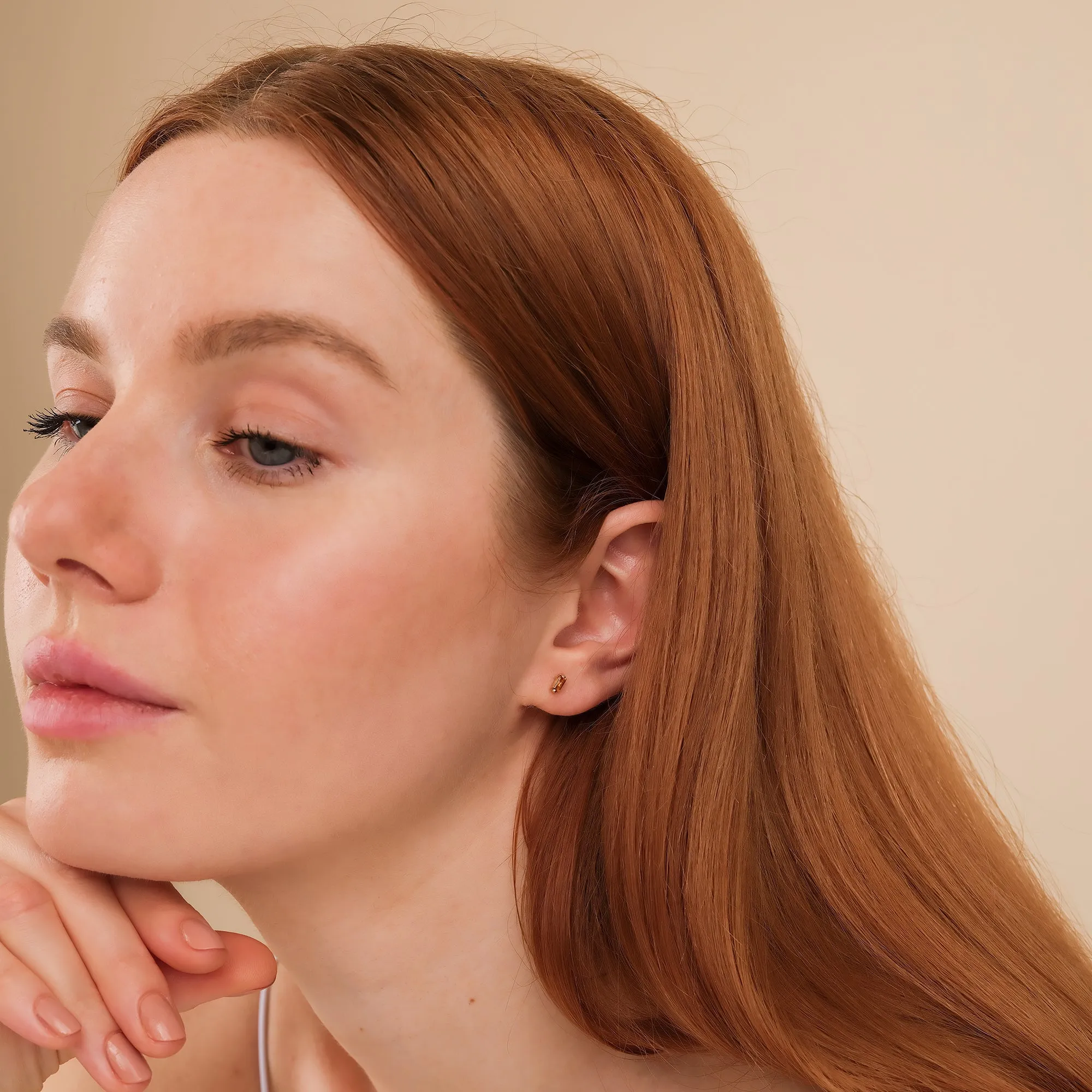 Citrine Baguette Stud Earrings, Lupita