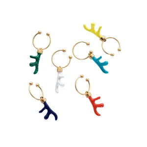 Coral Wine Charms