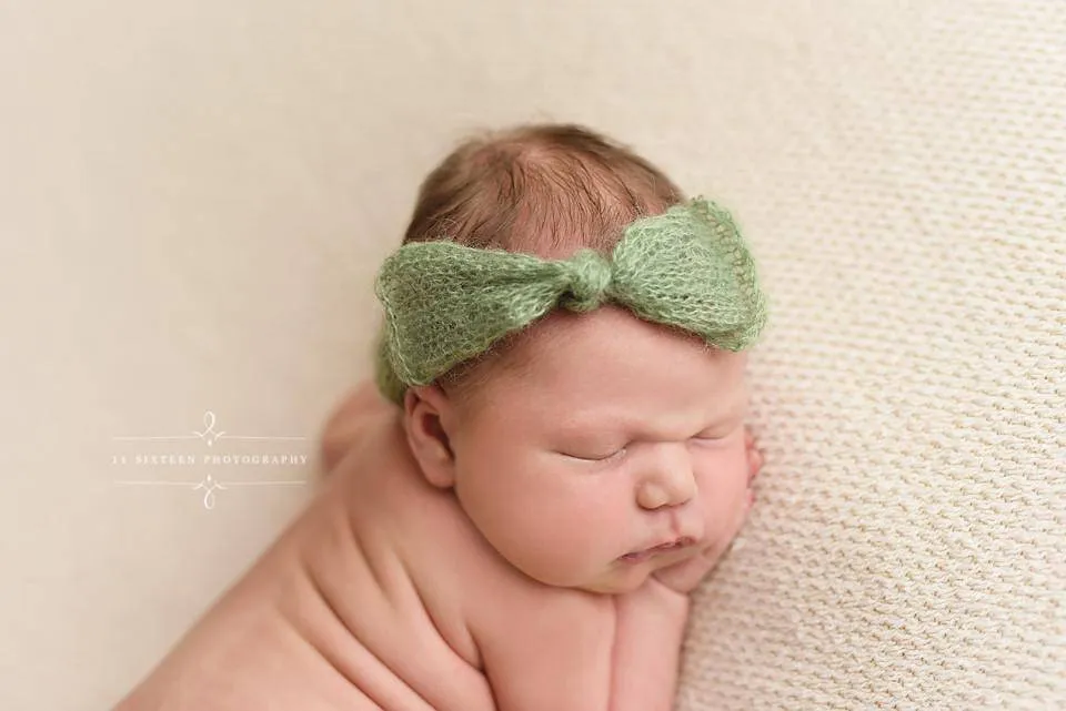 Dark Brown Wide Bow Mohair Headband