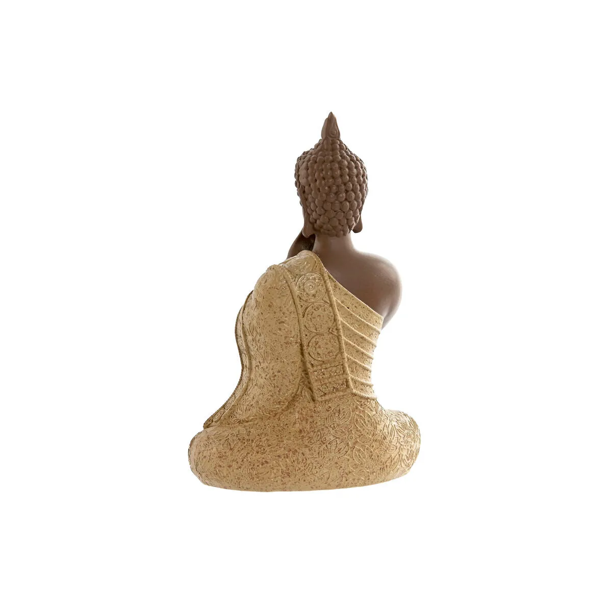 Decorative Figure Home ESPRIT Orange Coral Lime Resin Buddha Oriental 9 x 6 x 13 cm (3 Units)