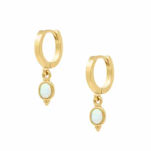 Dominica Opal Hoop Earrings