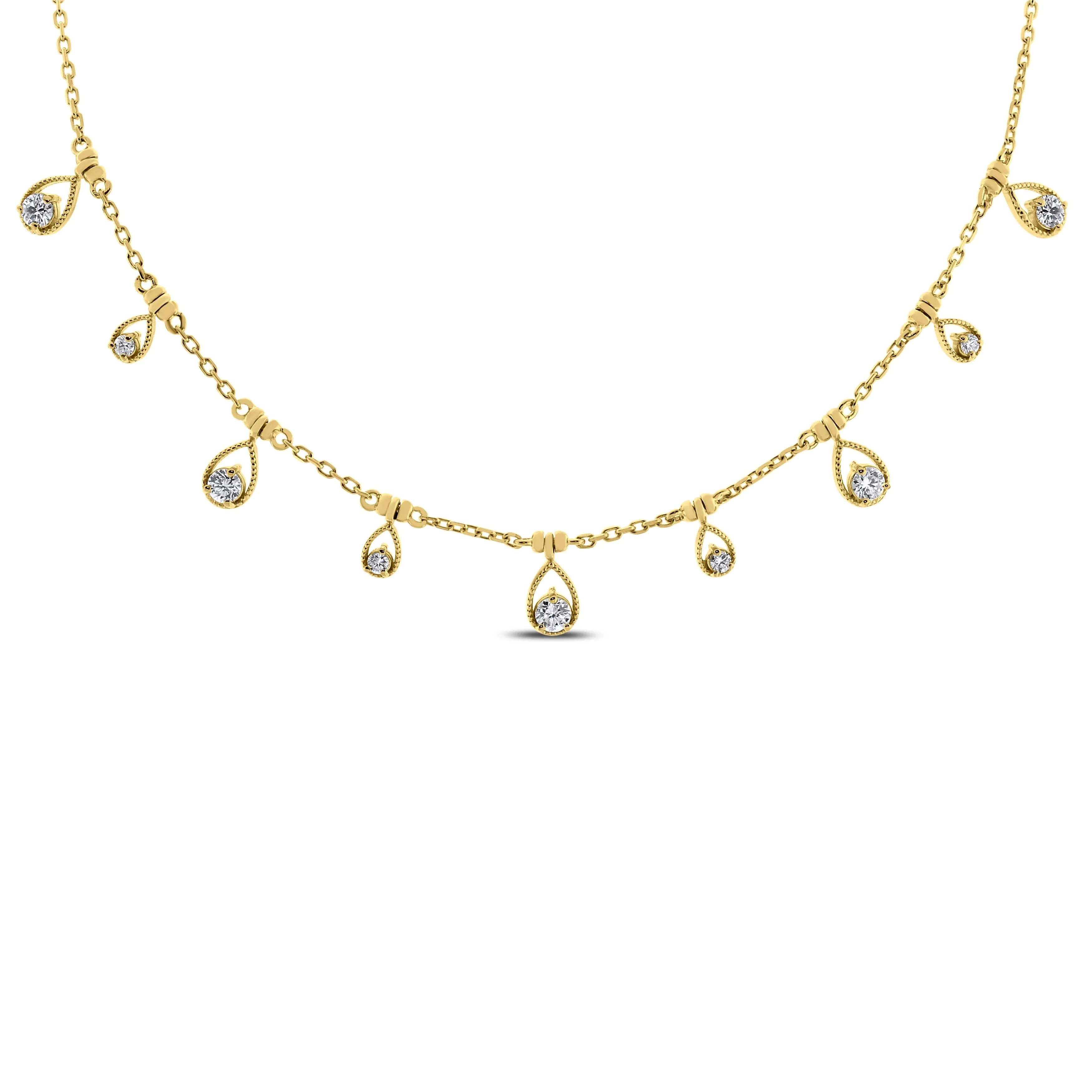 Drops of Jupiter Necklace (0.61 ct Diamonds) in Yellow Gold