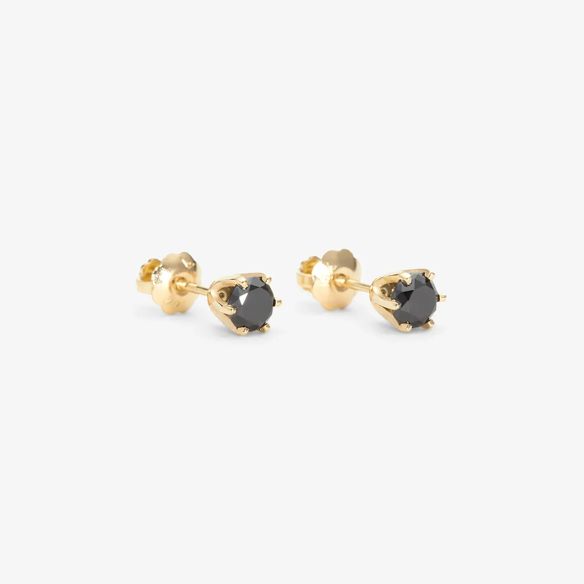 E1904BK | 4mm Black Diamond Studs