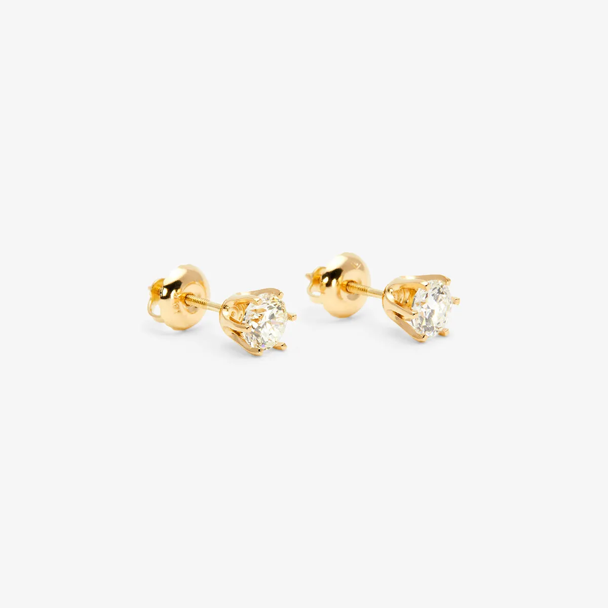 E1905W | 4.5mm White Diamond Studs