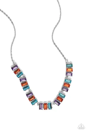 Elite Emeralds - Orange Necklace - Paparazzi Accessories