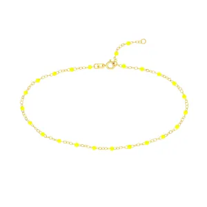 Enamel Beaded Anklet