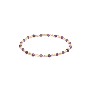 Enewton - Gemstone Gold Sincerity Pattern 3mm Bead Bracelet - Ruby