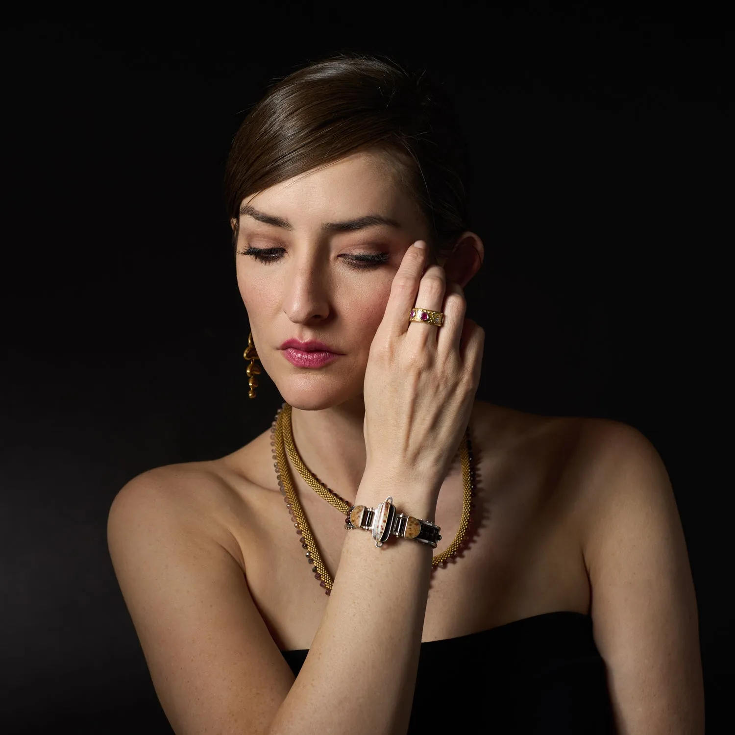 Fossilized Palm Wood Cuff Bracelet