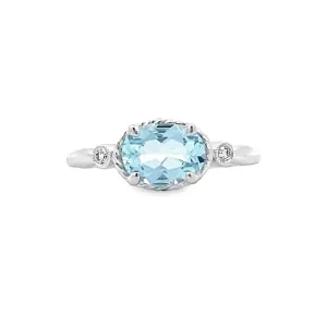 Gabriel & Co. White Gold Aquamarine Ring LR51435W45AQ