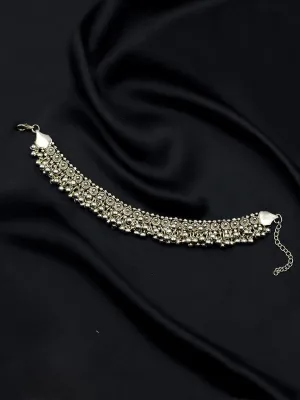 Gehna Silver Ghungroo Anklet