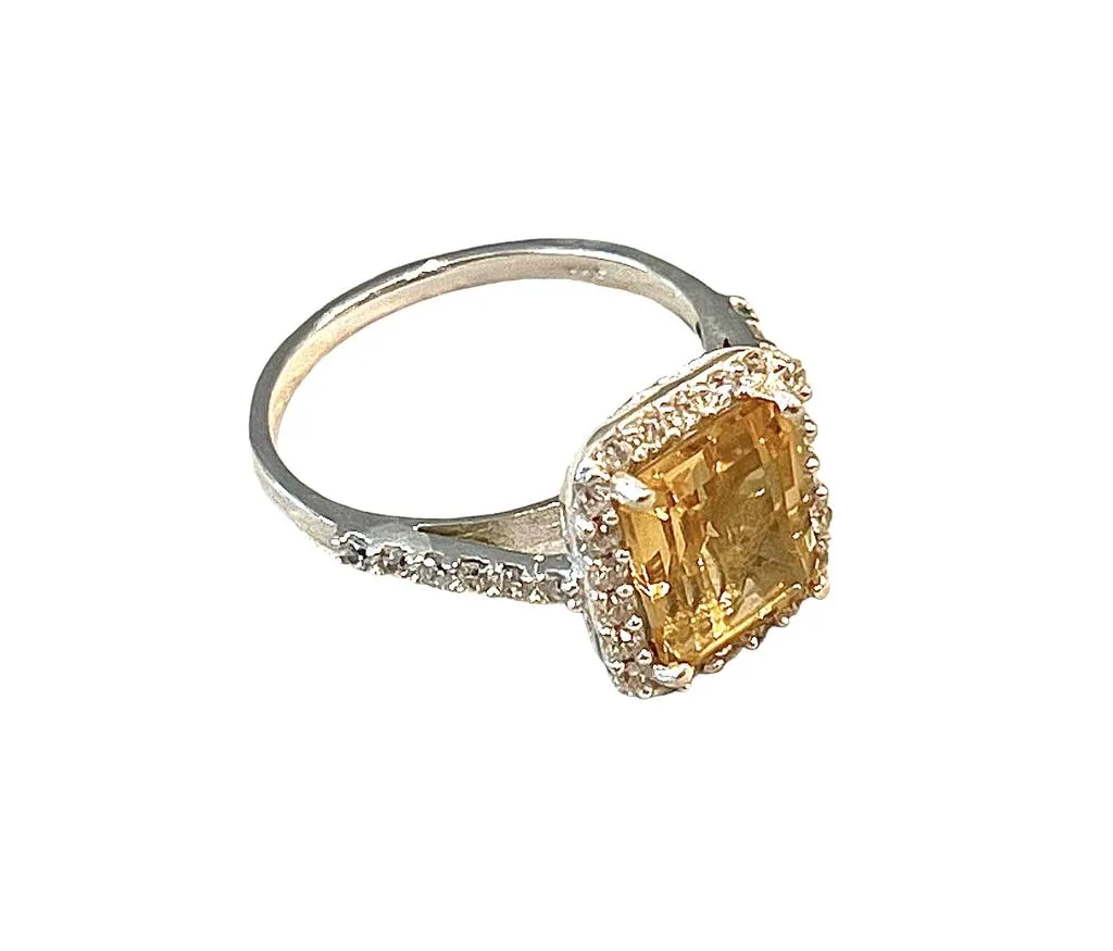 Genuine Princess Citrine Gemstone Ring size 7