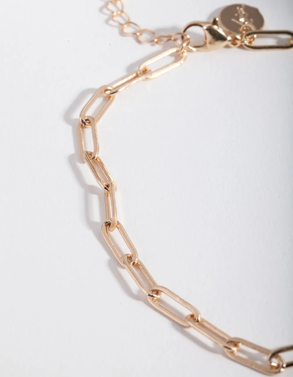 Gold Dainty Rectangle Anklet