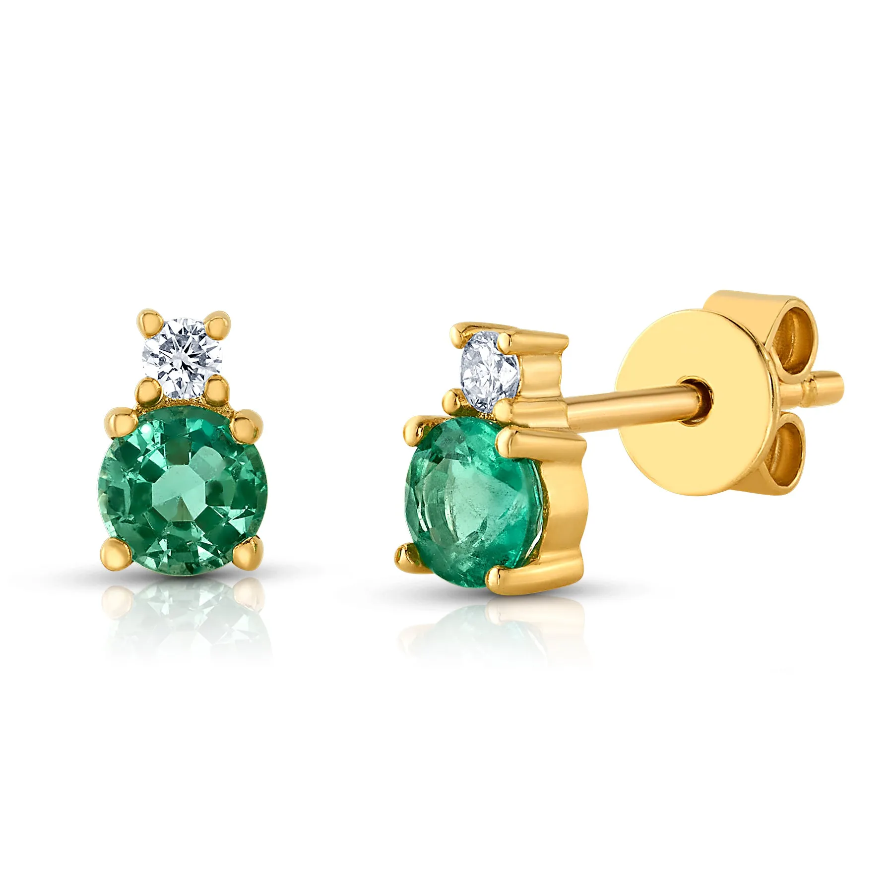 GRACE EMERALD & DIAMOND STUDS