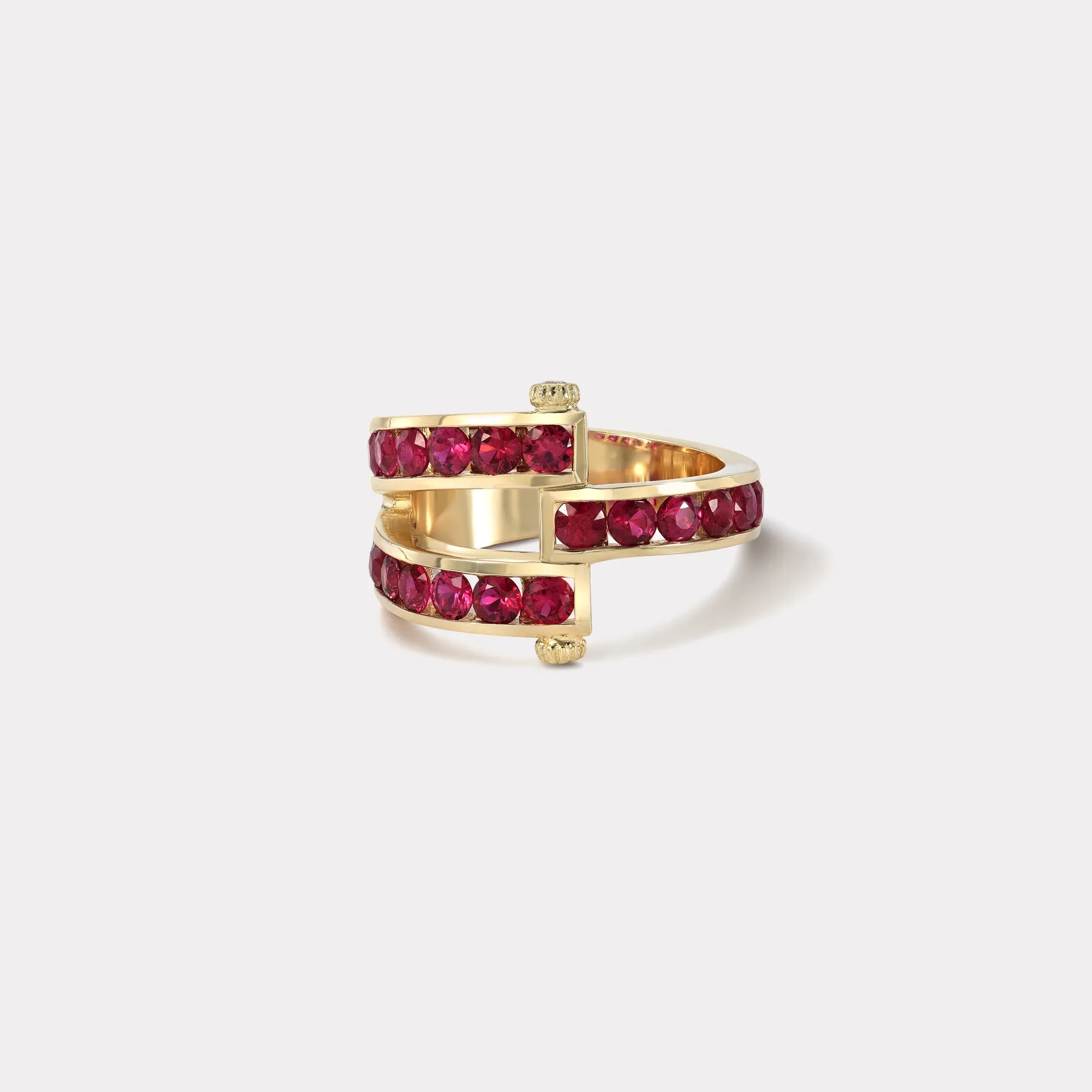 Grandfather Magna Ring - Round Rubies