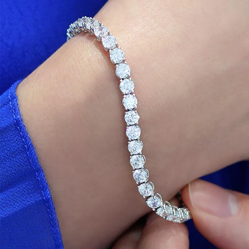 Hailey Round Prong Tennis Bracelet