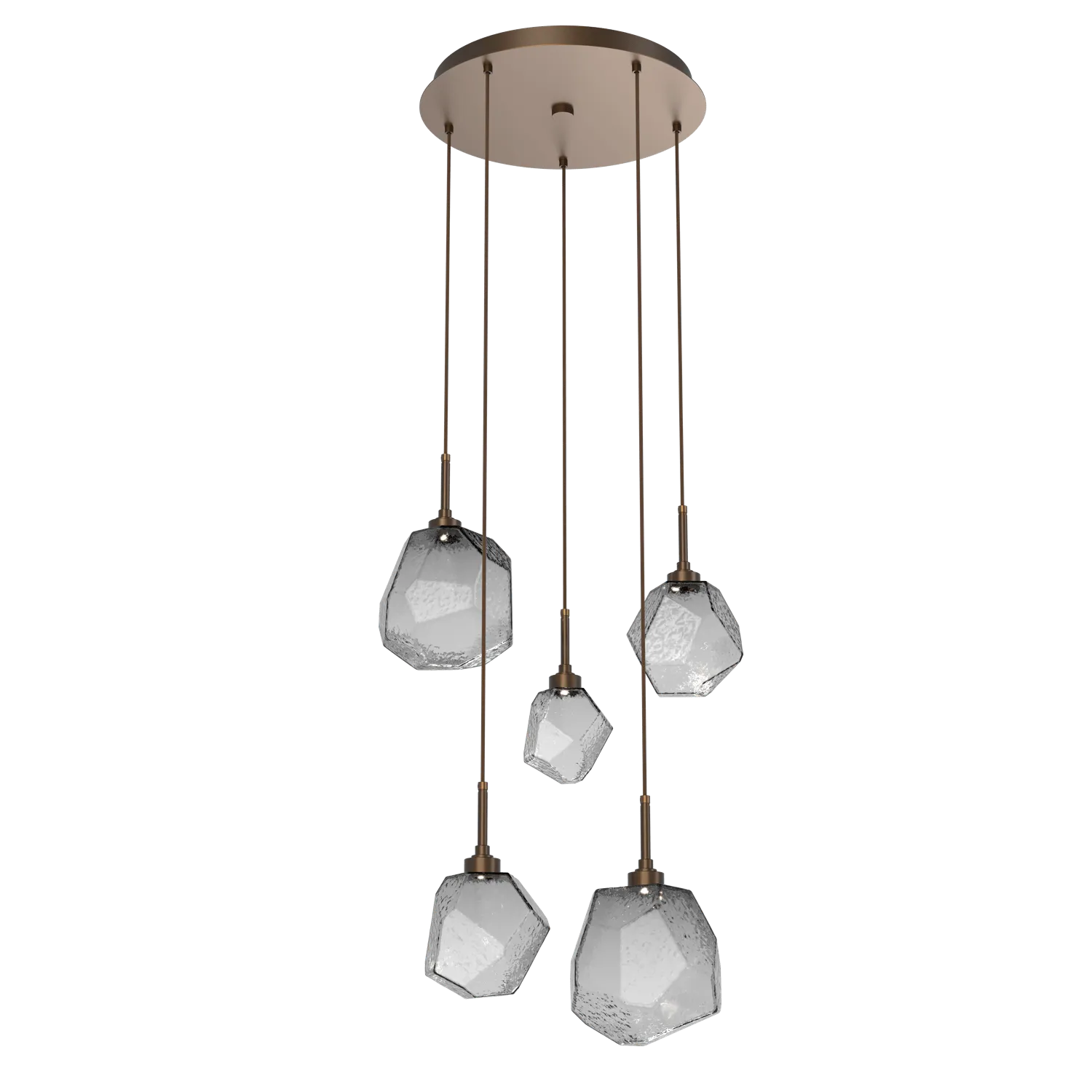 Hammerton Studio GEM ROUND 5 PENDANT CHANDELIER – QUICK SHIP