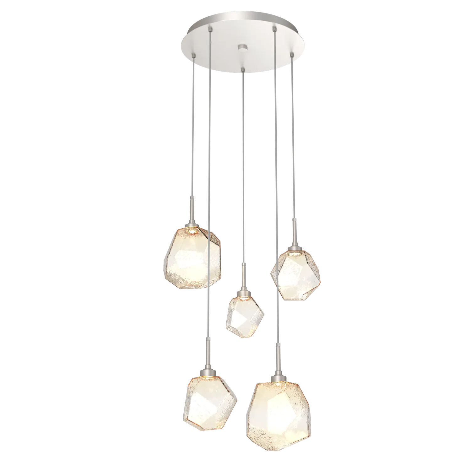 Hammerton Studio GEM ROUND 5 PENDANT CHANDELIER – QUICK SHIP