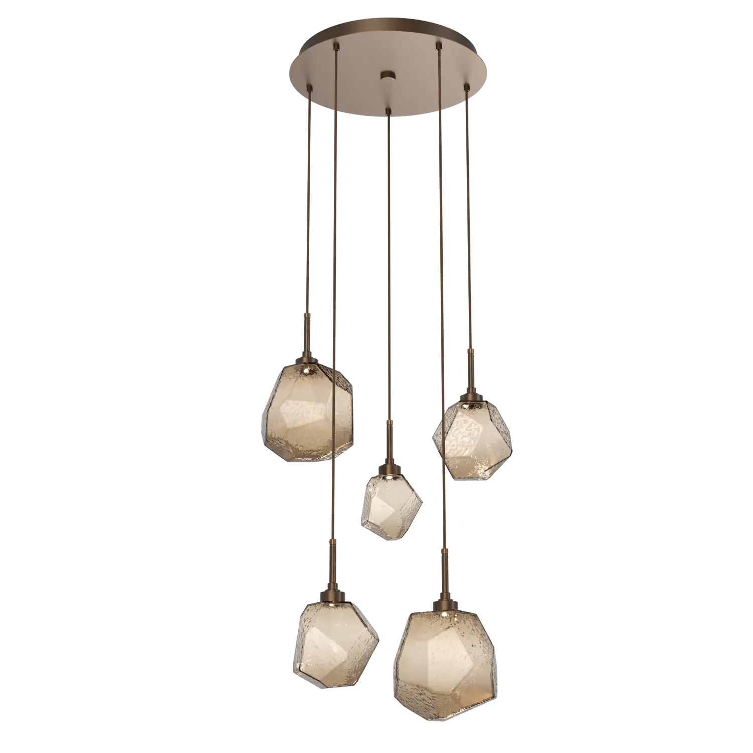 Hammerton Studio GEM ROUND 5 PENDANT CHANDELIER – QUICK SHIP