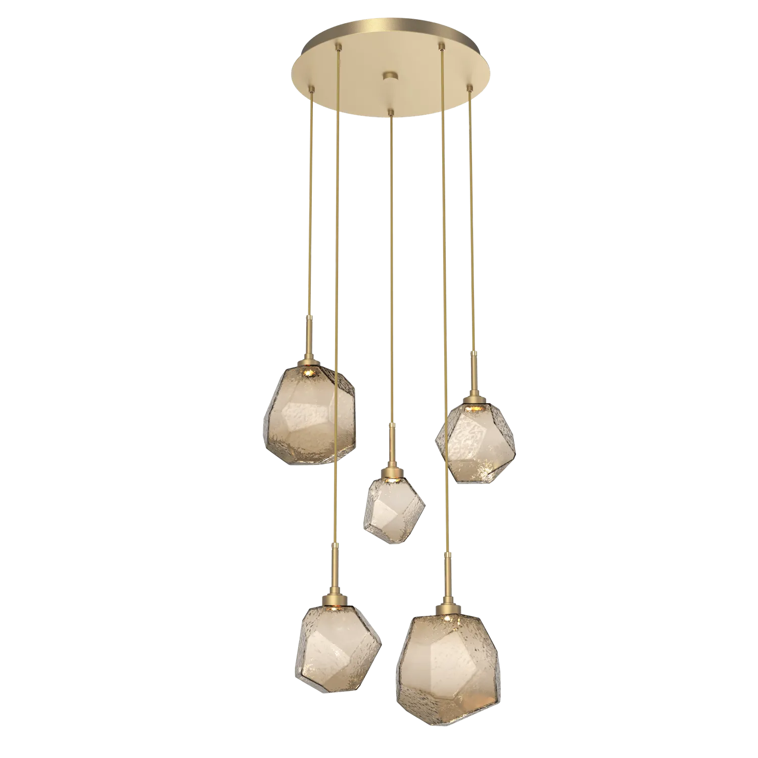 Hammerton Studio GEM ROUND 5 PENDANT CHANDELIER – QUICK SHIP