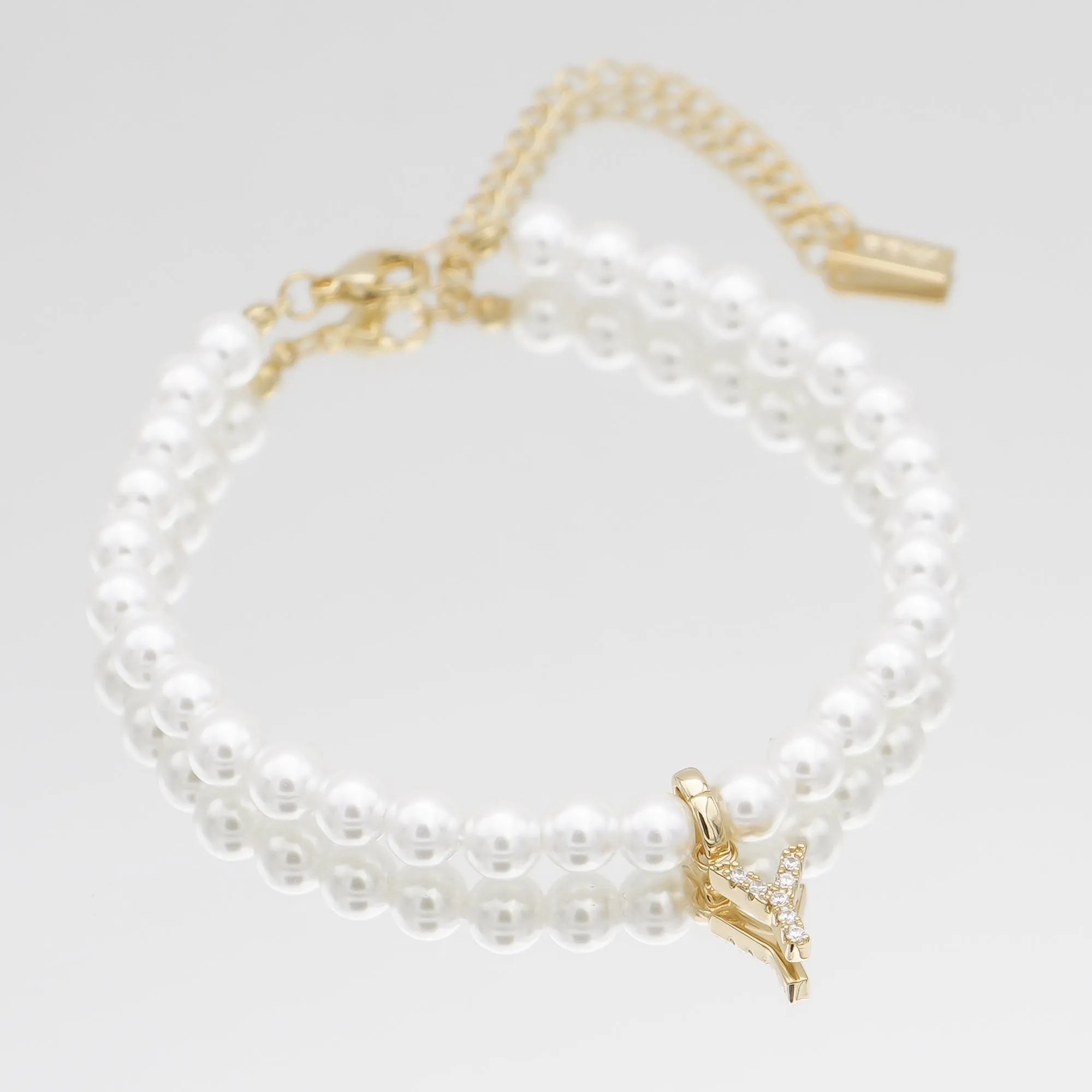 ICY Pearl Initial Anklet