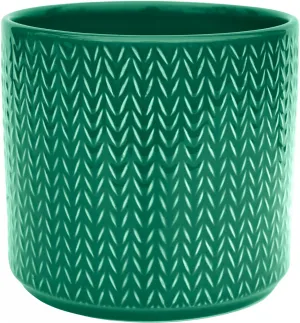 Ivyline 15cm Chevron Emerald Planter