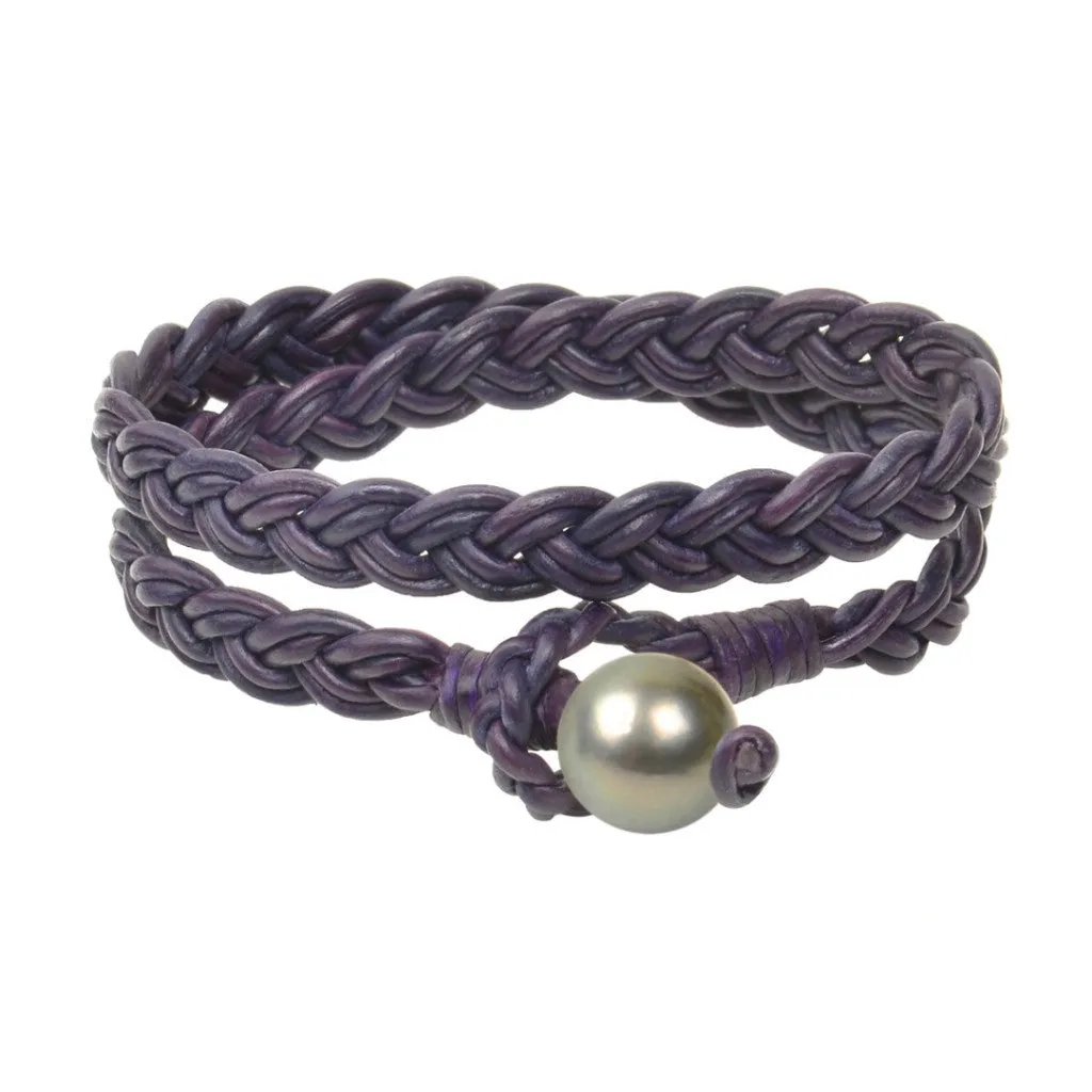 Lagos Double Wrap Bracelet, Tahitian