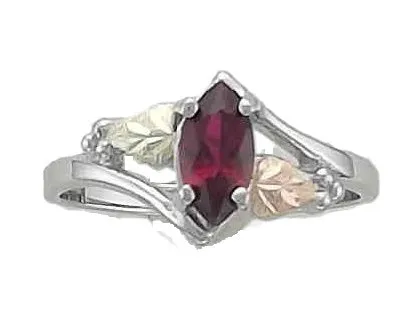 Landstrom's Black Hills Gold Sterling Silver Ruby Ring