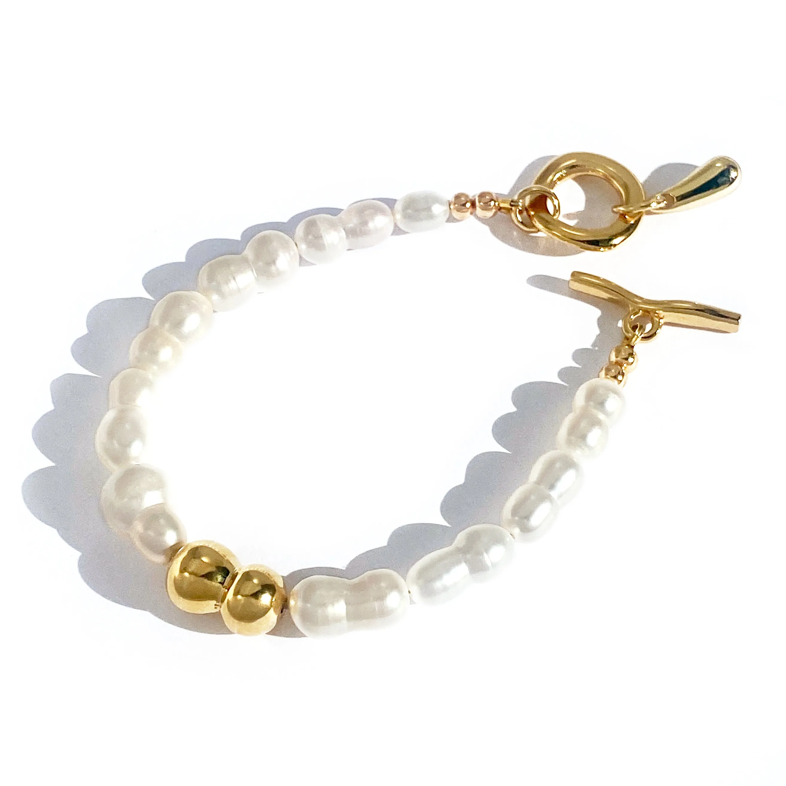 Levi Pearl Bracelet - Gold