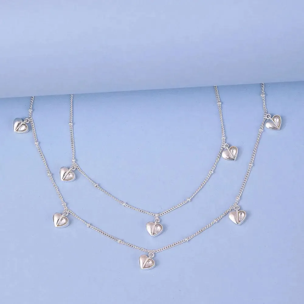 Little Hearts Silver 92.5 Anklet