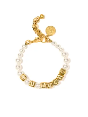 LOVE YOU MUCHO PEARL BRACELET (PAVE)