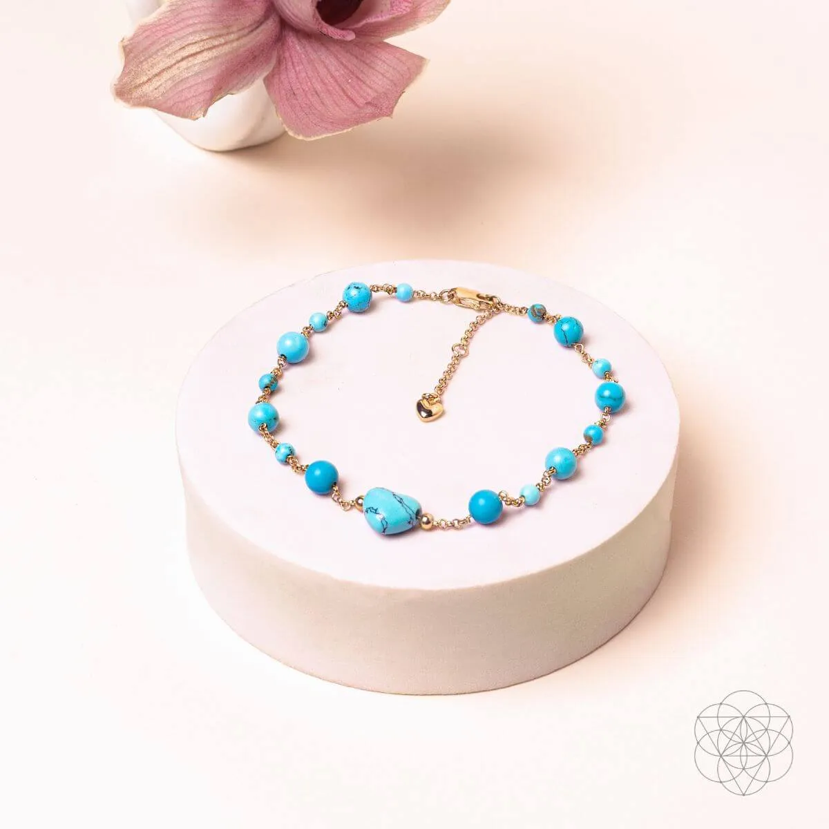 Luminous Glow - The Turquoise and Pearl Anklets of Love