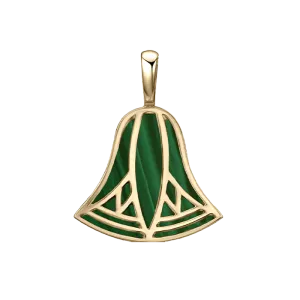 Malachite Lotus Pendant