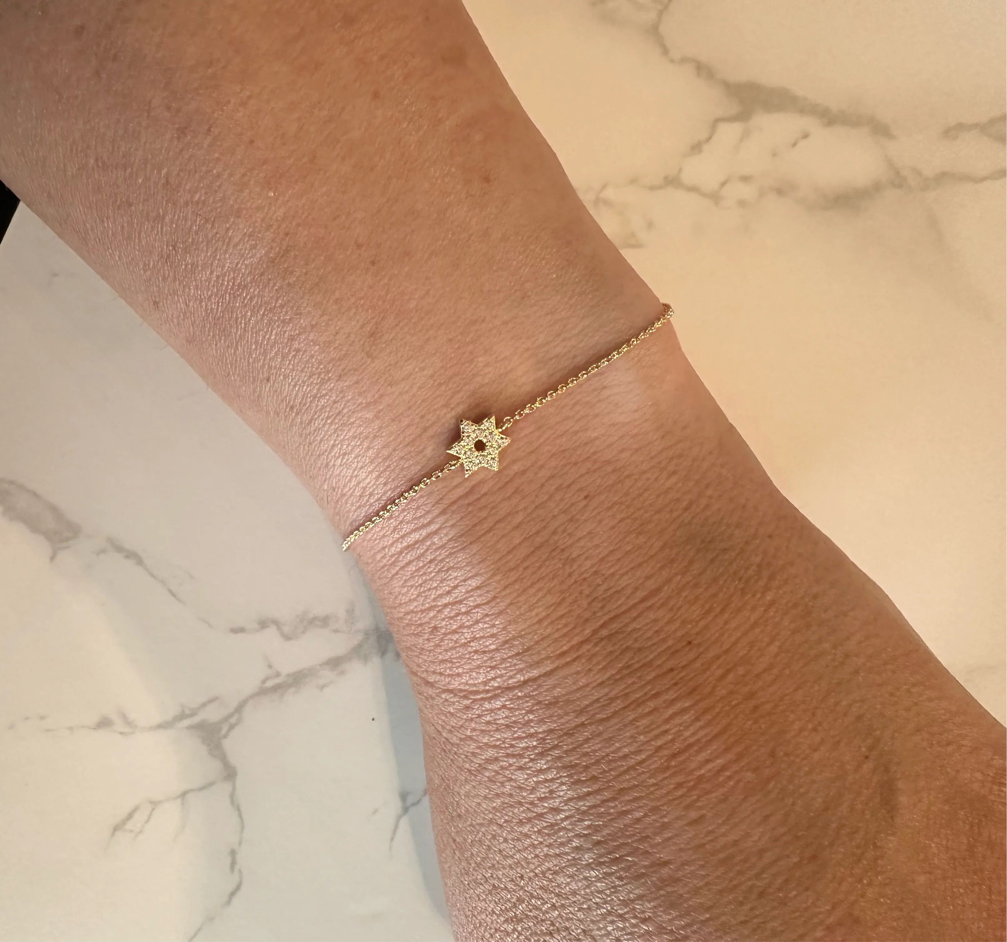 Miss Mimi Dainty CZ Star of David Bracelet