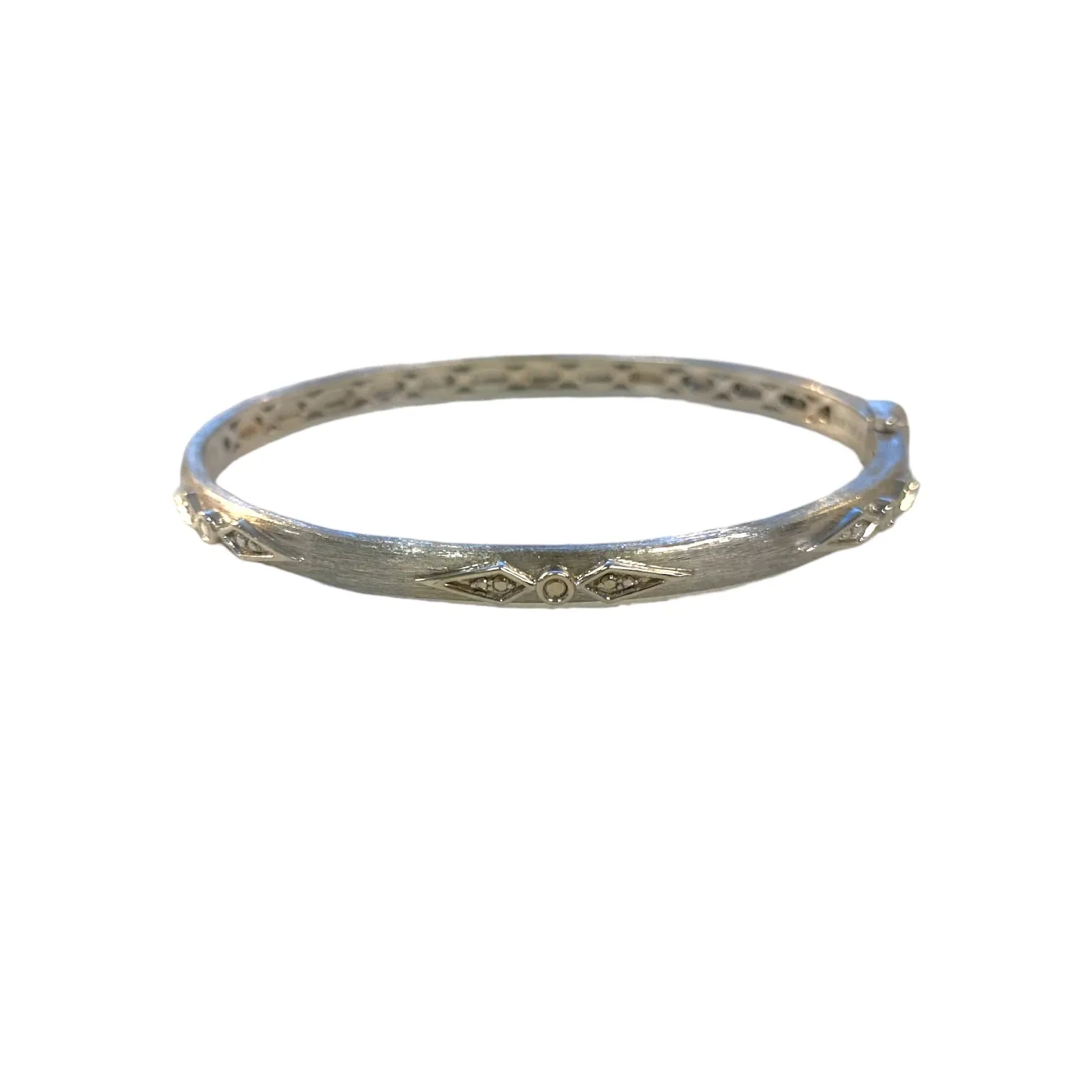 Mixed Metal Elongated Kite Bangle