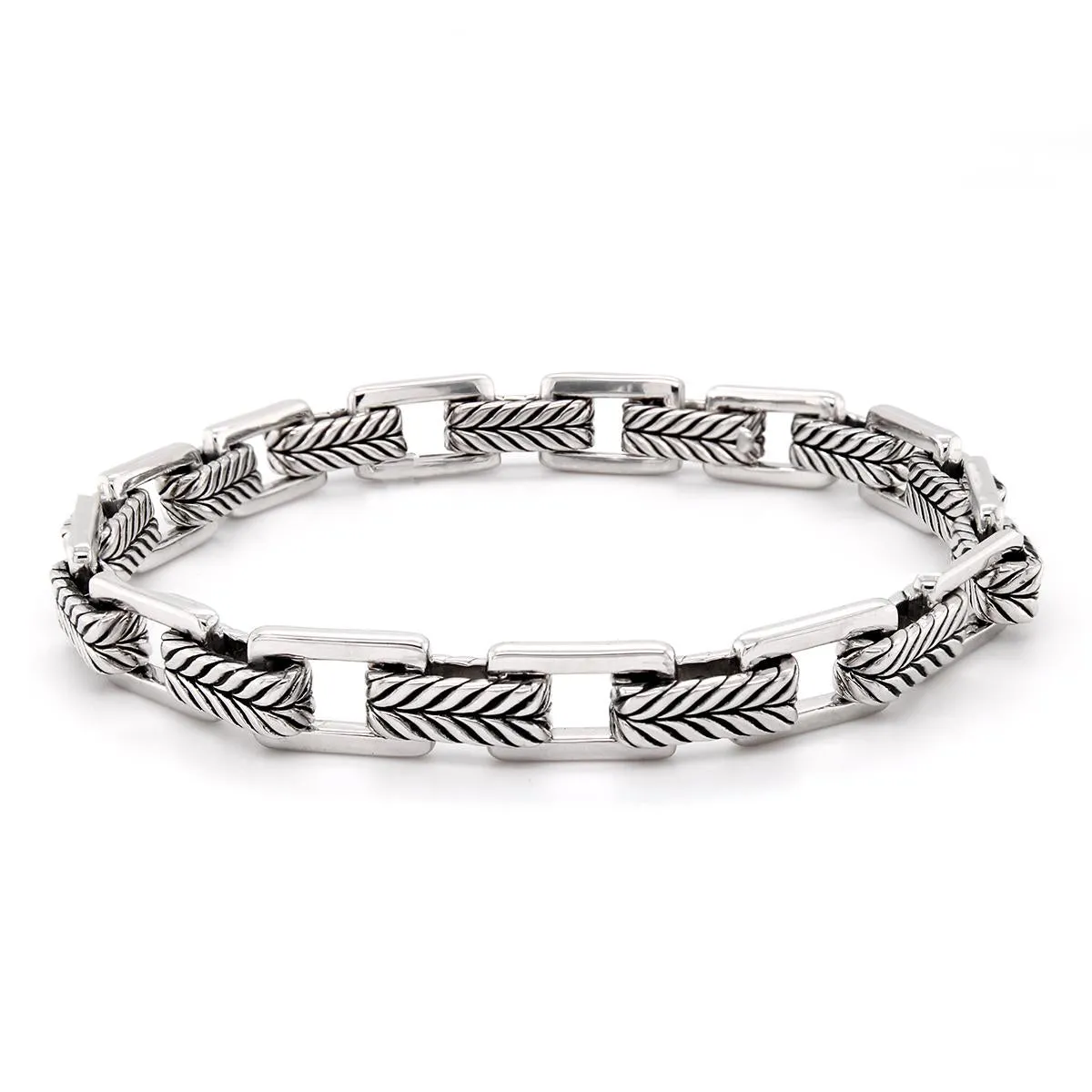 MODERN MEN'S STERLING SILVER BRACELET