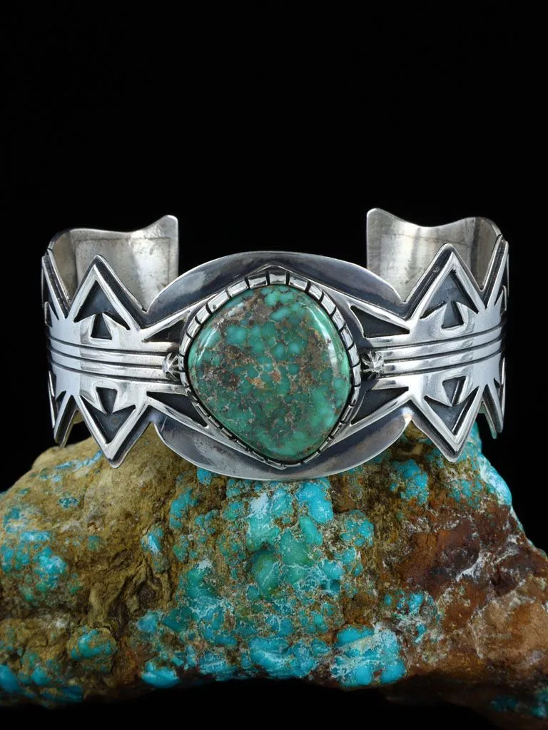 Native American Jewelry Sterling Silver Damele Variscite Bracelet