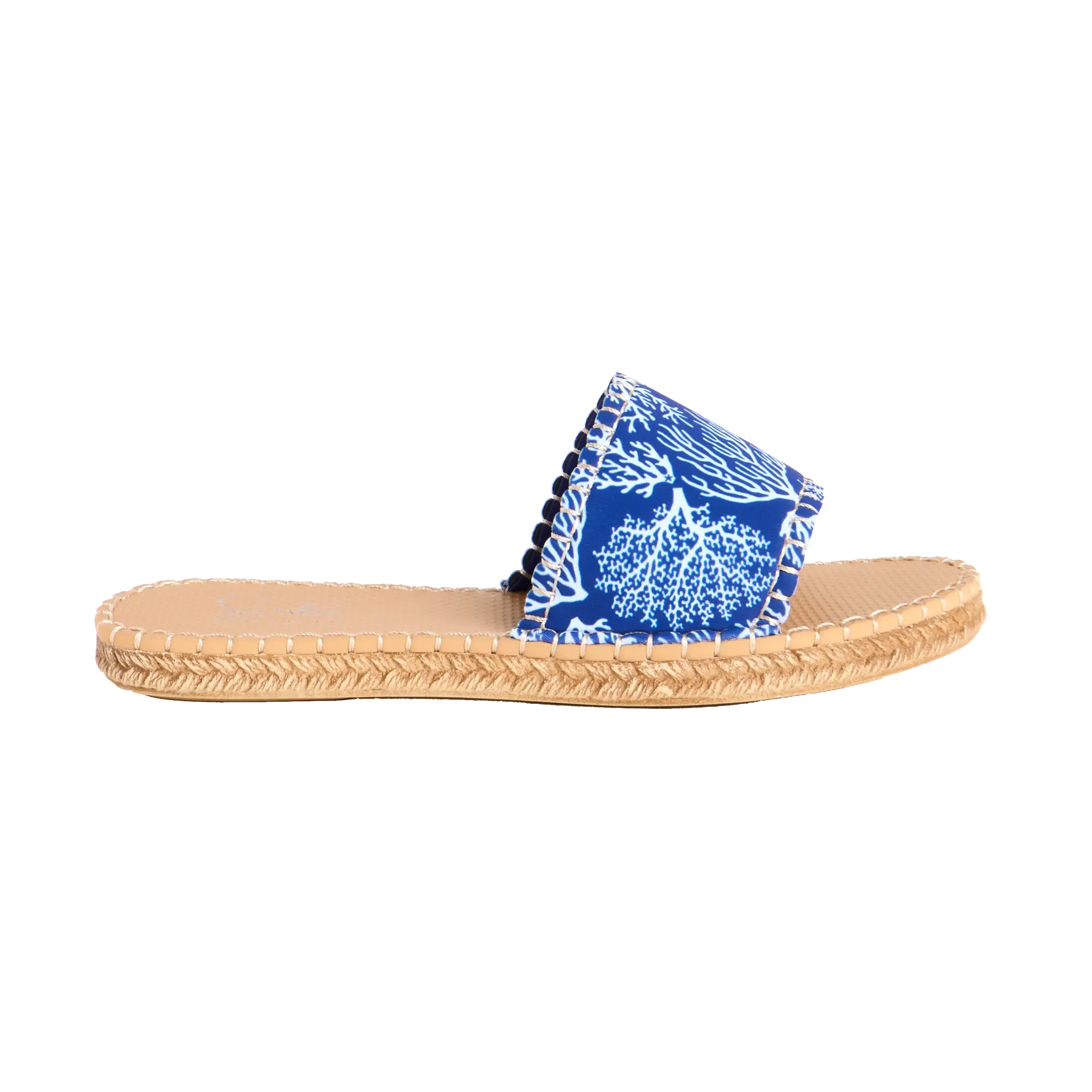 NAVY COASTAL CORAL - WOMENS CABANA SLIDE