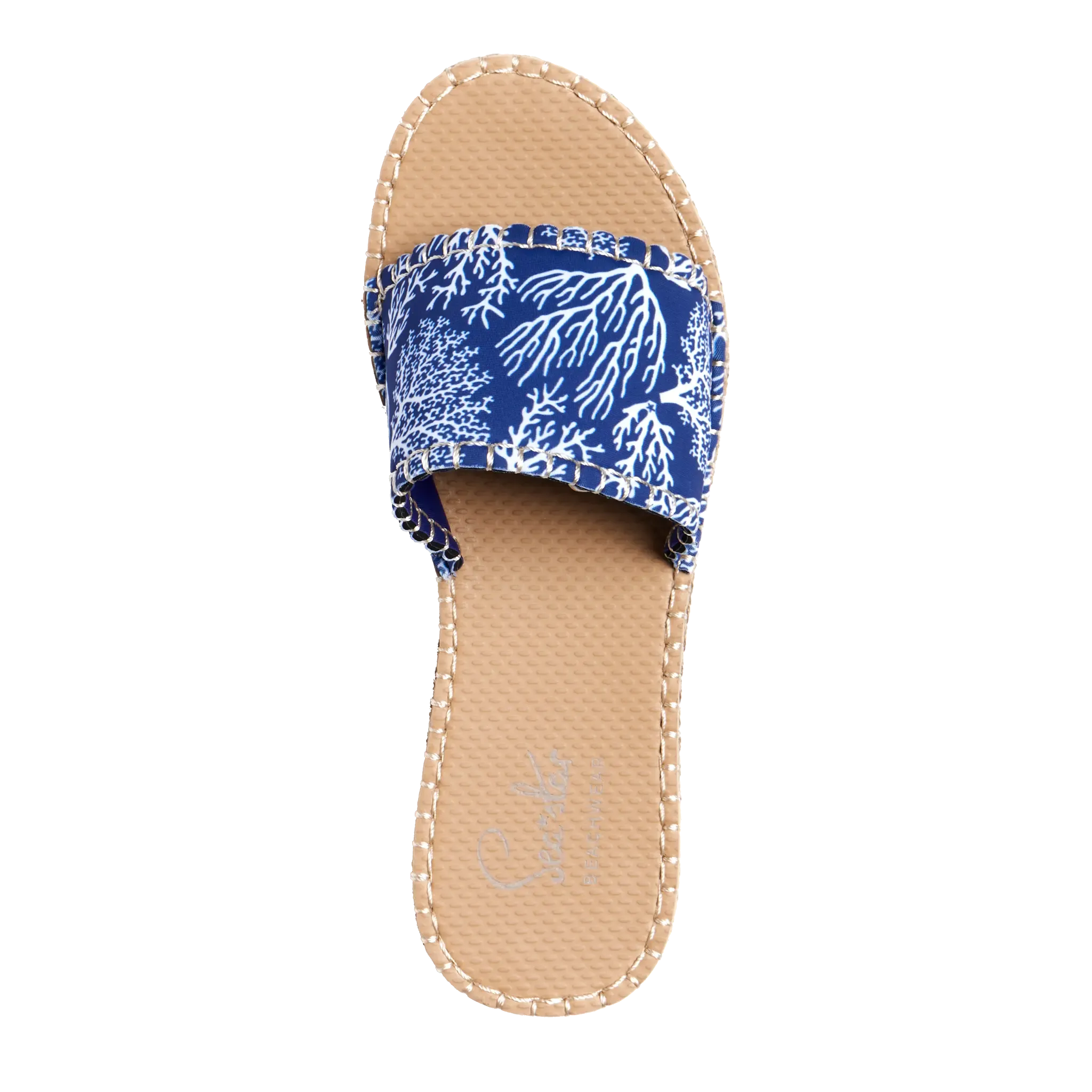 NAVY COASTAL CORAL - WOMENS CABANA SLIDE