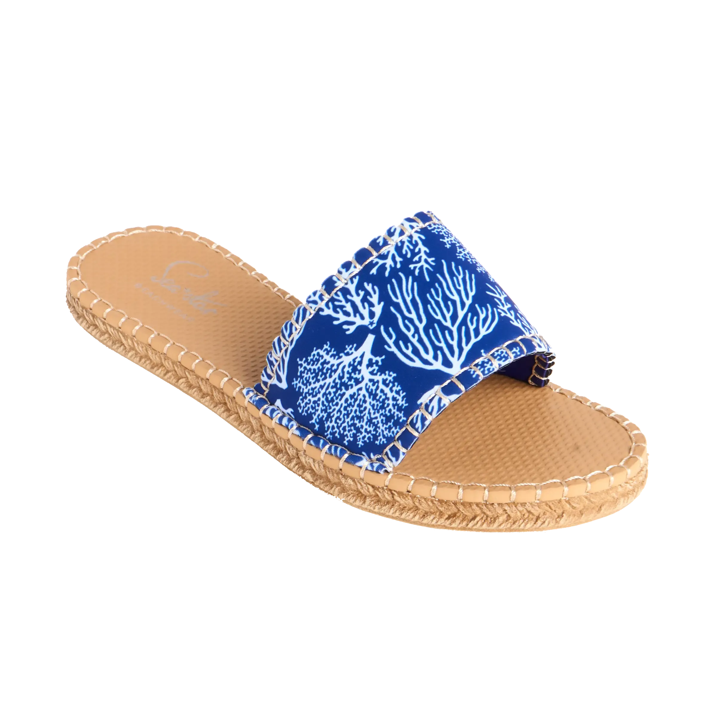 NAVY COASTAL CORAL - WOMENS CABANA SLIDE