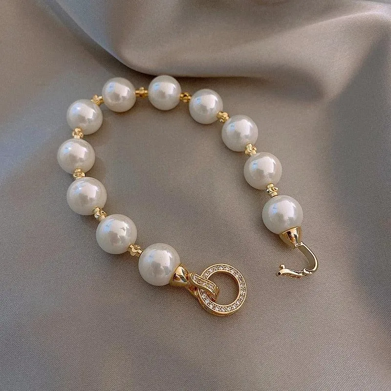 New natural pearl luxury bracelet for women's classic