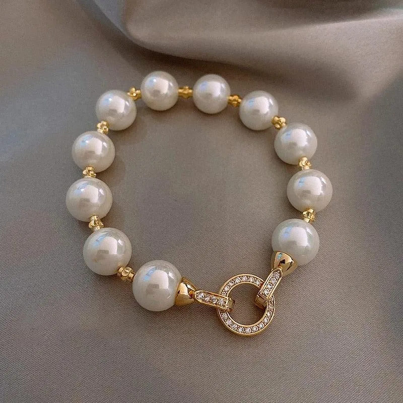 New natural pearl luxury bracelet for women's classic