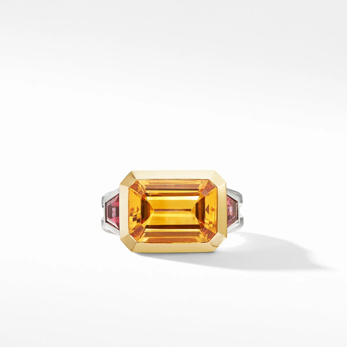 Novella Three Stone Ring with Citrine and 18K Yellow Gold